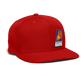 Suns Slant Grey Snapback Baseball Cap - red