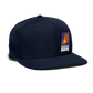 Suns Slant Grey Snapback Baseball Cap - navy