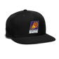 Suns Slant Center Grey Snapback Baseball Cap - black