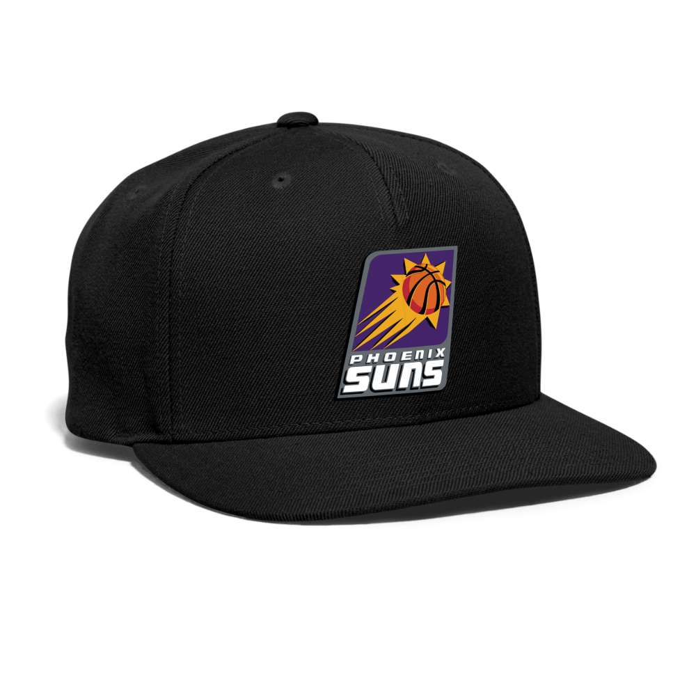Suns Slant Center Grey Snapback Baseball Cap - black