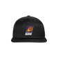 Suns Slant Center Grey Snapback Baseball Cap - black