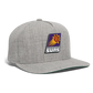 Suns Slant Center Grey Snapback Baseball Cap - heather gray