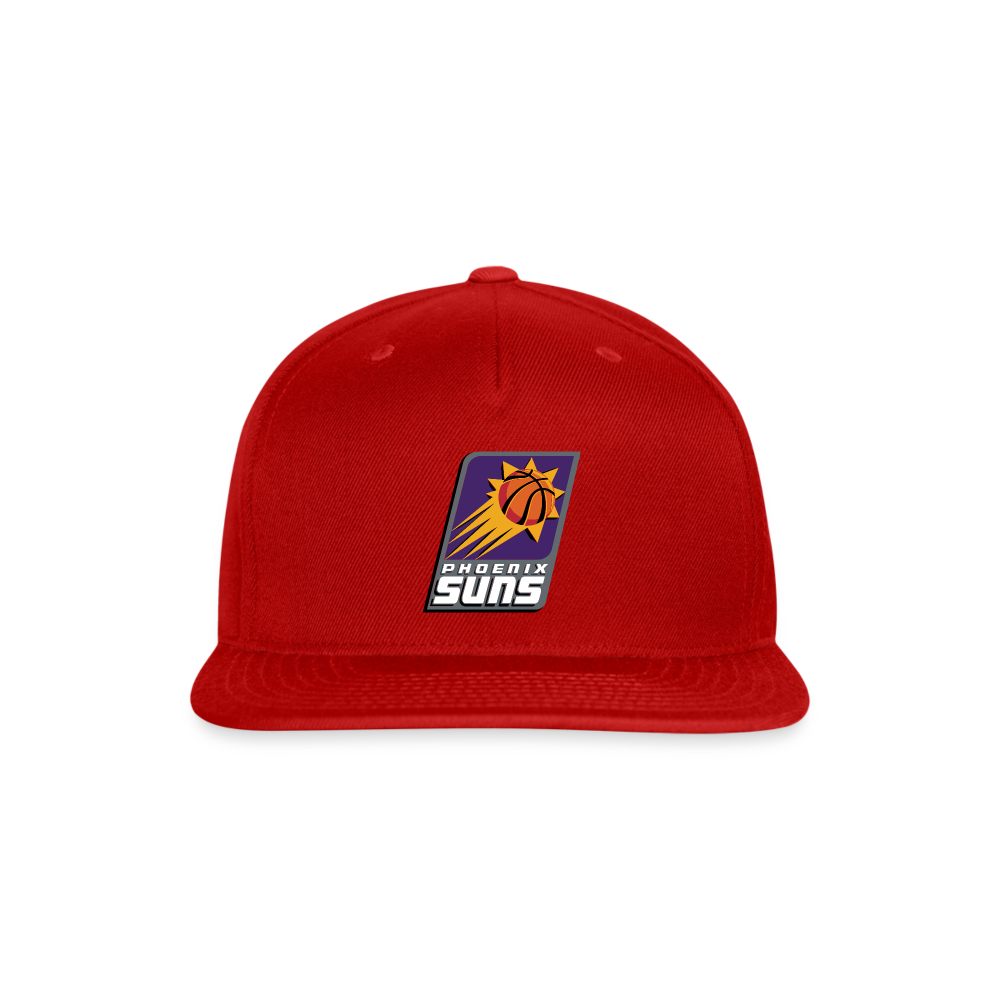 Suns Slant Center Grey Snapback Baseball Cap - red