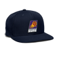 Suns Slant Center Grey Snapback Baseball Cap - navy