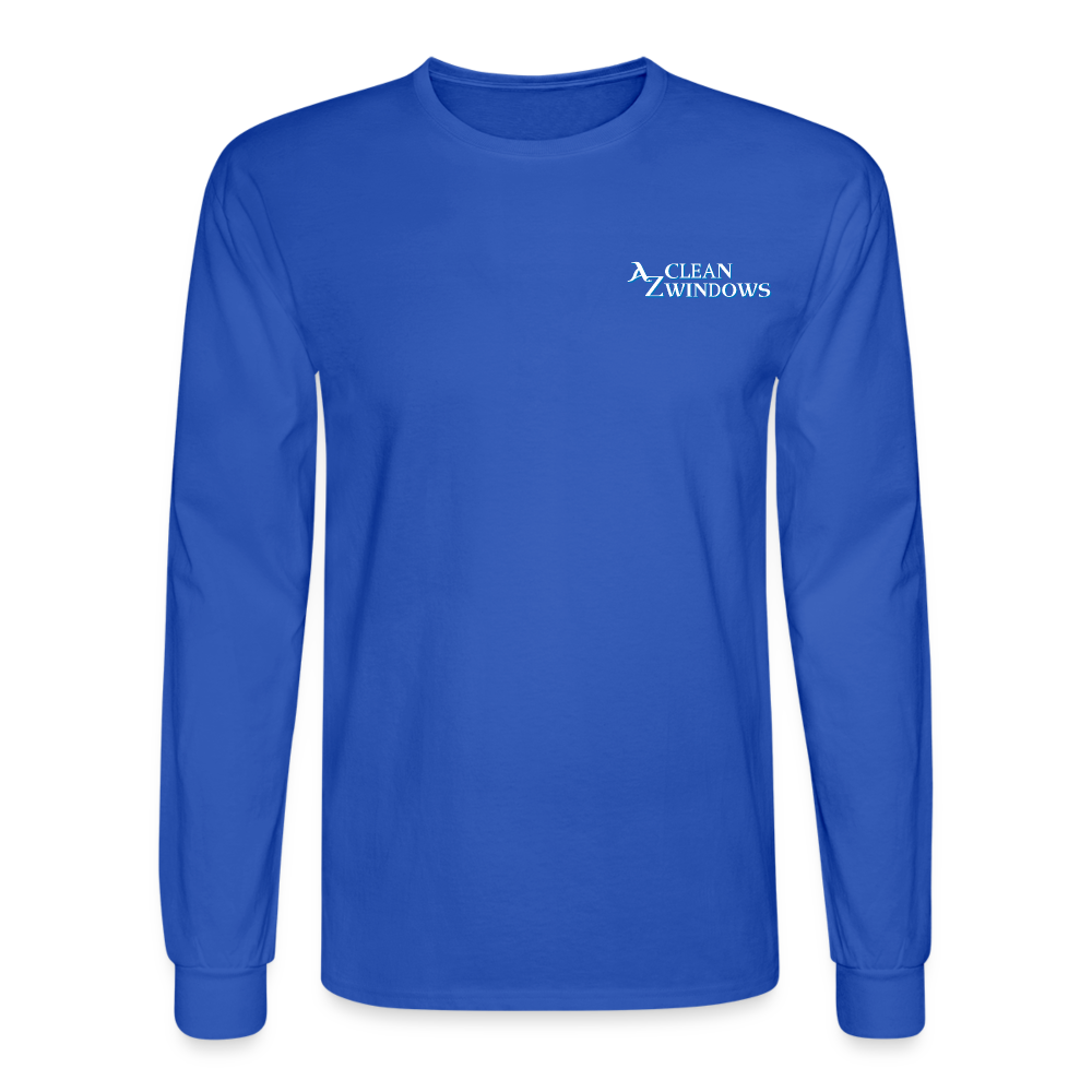 Az Clean Wht Letters Long Sleeve - royal blue