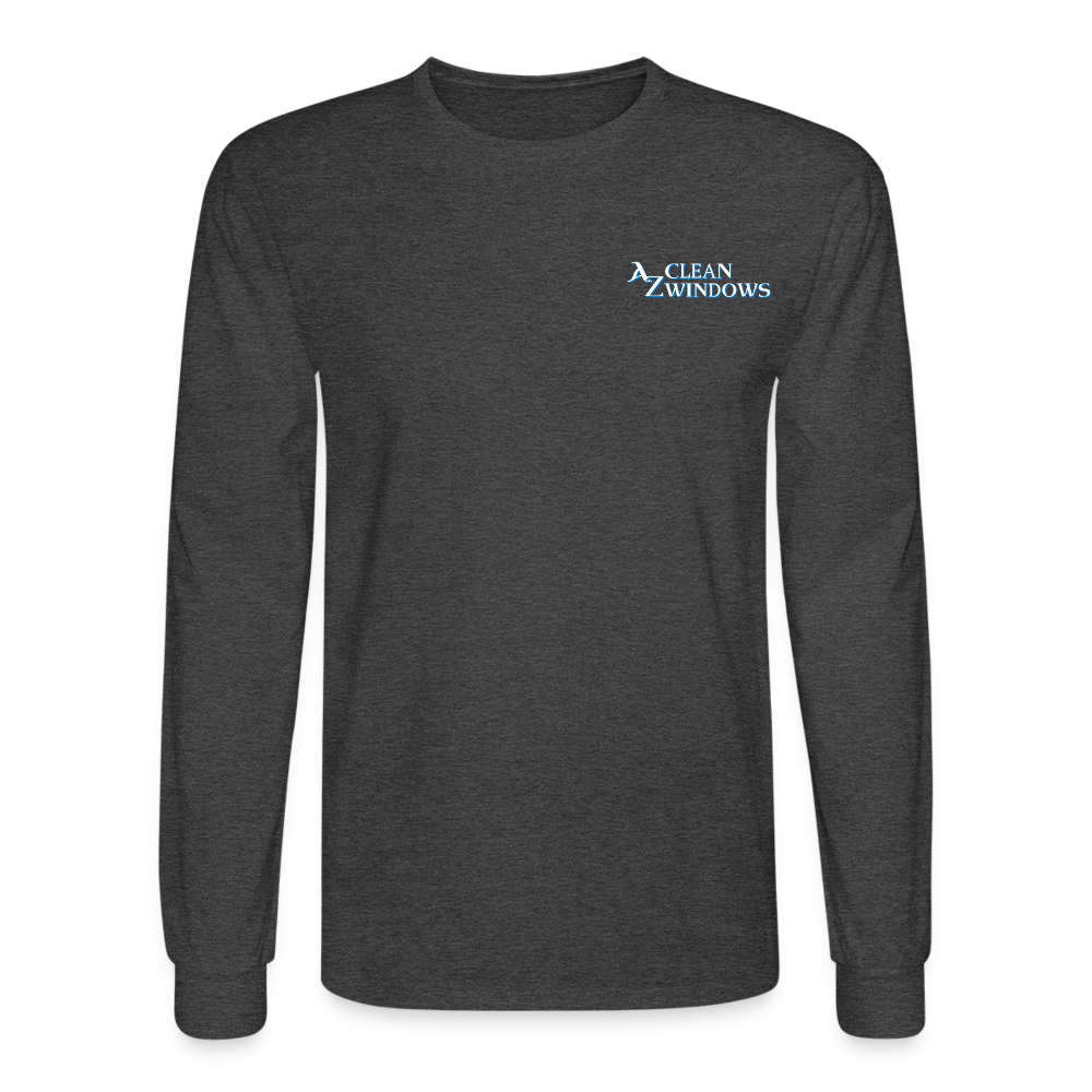 Az Clean Wht Letters Long Sleeve - heather black