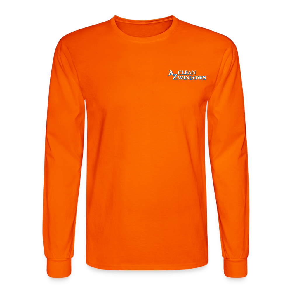 Az Clean Wht Letters Long Sleeve - orange
