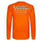 Az Clean Wht Letters Long Sleeve - orange