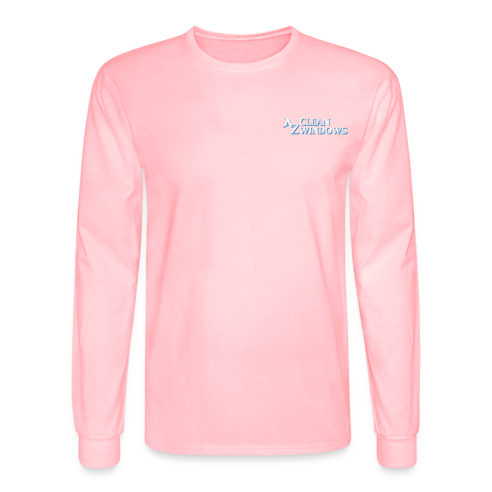Az Clean Wht Letters Long Sleeve - pink