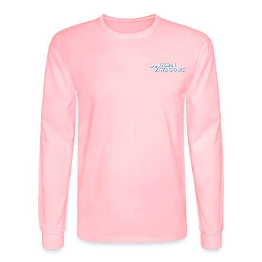 Az Clean Wht Letters Long Sleeve - pink