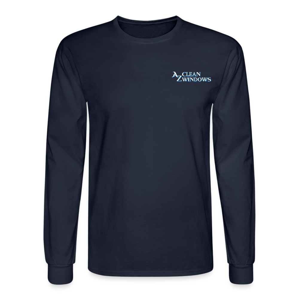 Az Clean Wht Letters Long Sleeve - navy