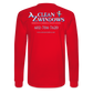 Az Clean Wht Letters Long Sleeve - red