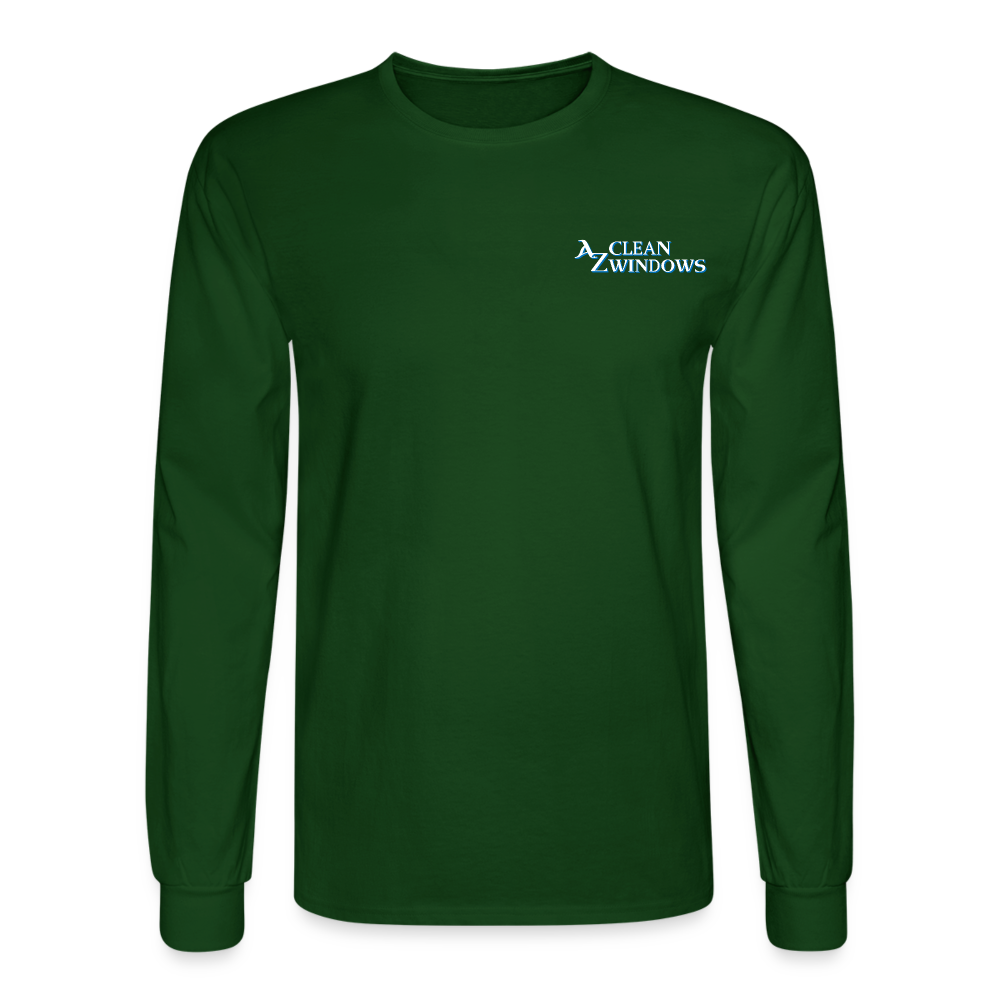 Az Clean Wht Letters Long Sleeve - forest green