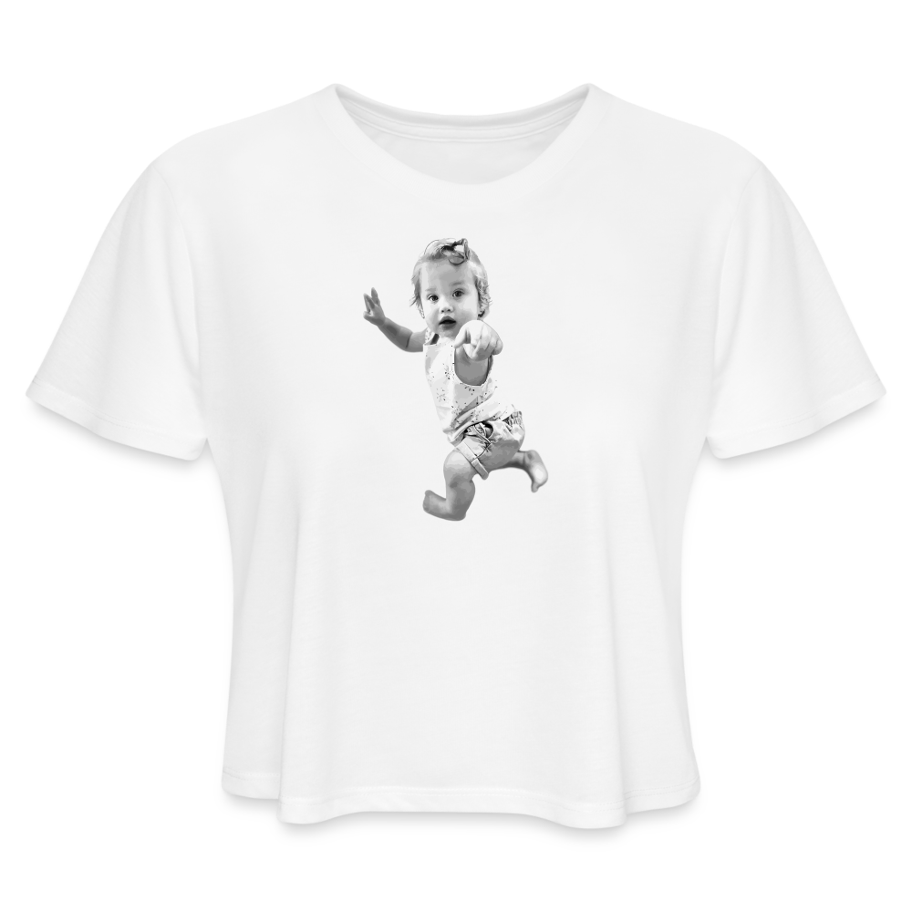 island Lesley Women's Cropped T-Shirt - white