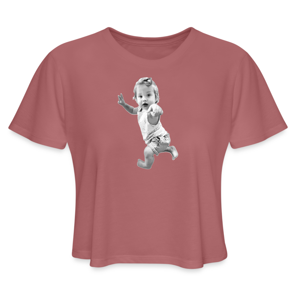 island Lesley Women's Cropped T-Shirt - mauve