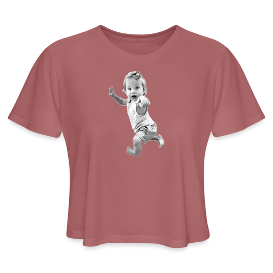 island Lesley Women's Cropped T-Shirt - mauve