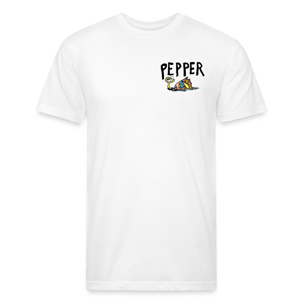 Peper Fish F/ Big Fish B T-Shirt by Next Level - white