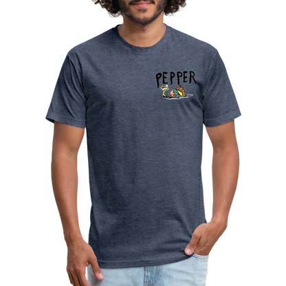 Peper Fish F/ Big Fish B T-Shirt by Next Level - heather navy