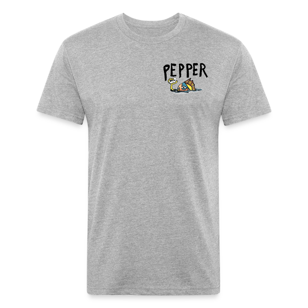 Peper Fish F/ Big Fish B T-Shirt by Next Level - heather gray