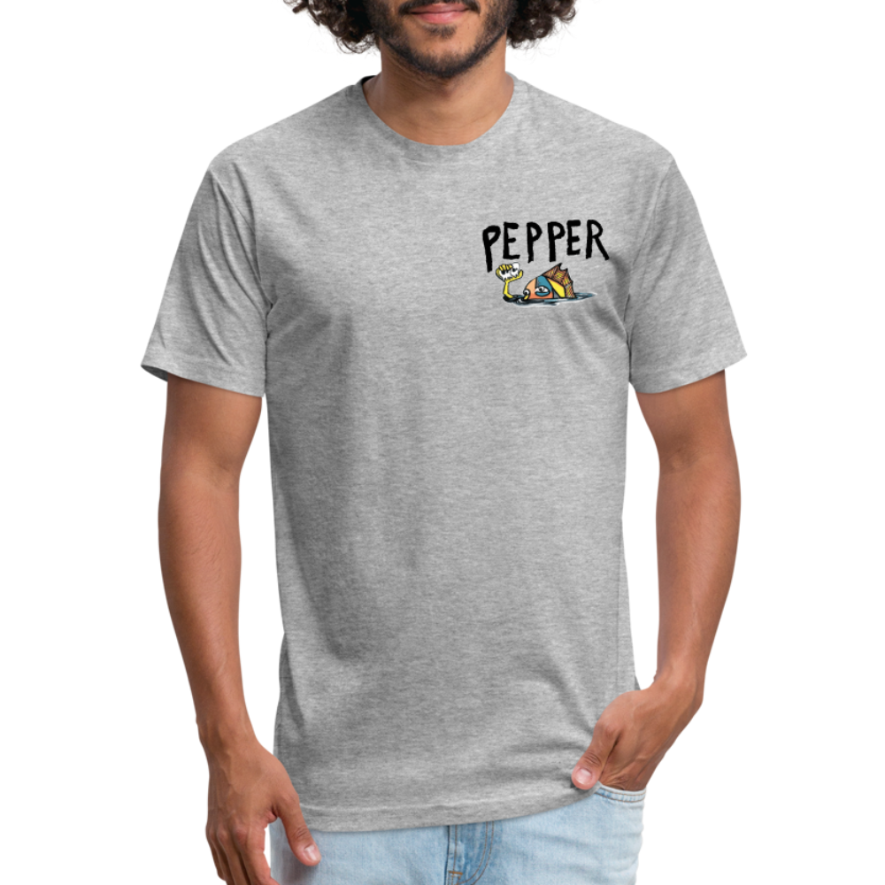 Peper Fish F/ Big Fish B T-Shirt by Next Level - heather gray