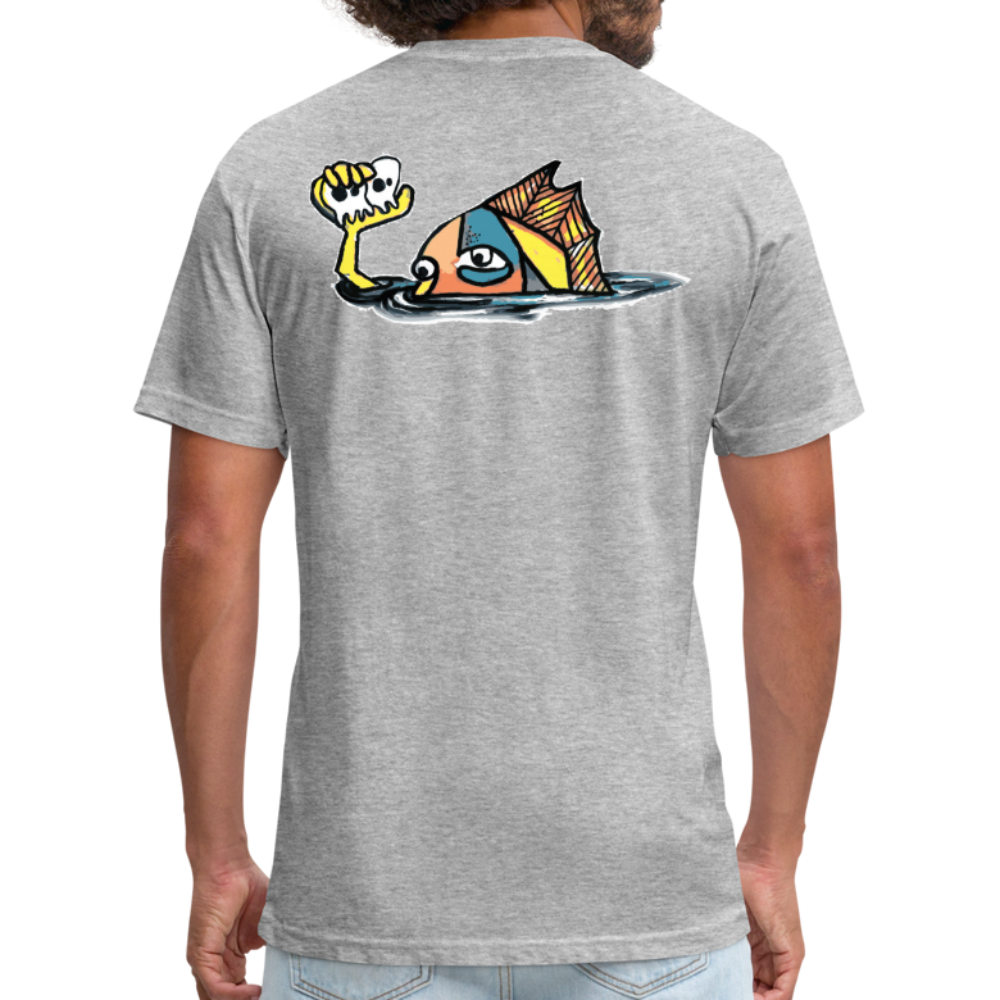 Peper Fish F/ Big Fish B T-Shirt by Next Level - heather gray