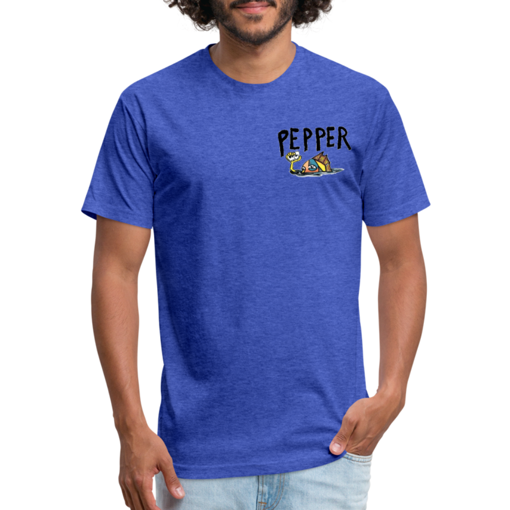 Peper Fish F/ Big Fish B T-Shirt by Next Level - heather royal