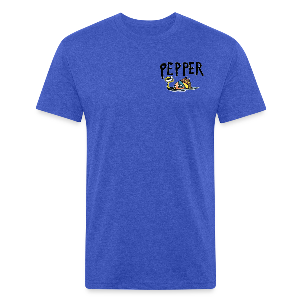Peper Fish F/ Big Fish B T-Shirt by Next Level - heather royal