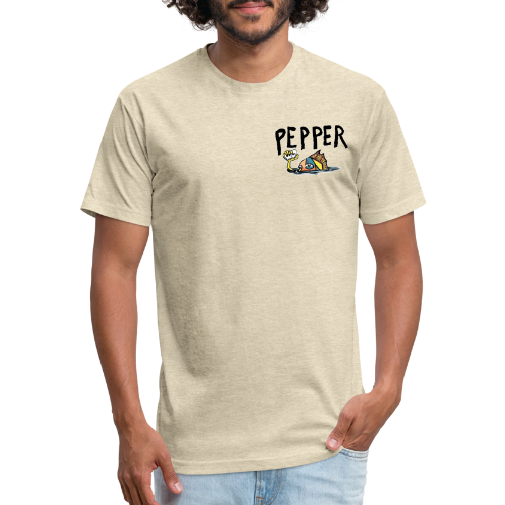 Peper Fish F/ Big Fish B T-Shirt by Next Level - heather cream