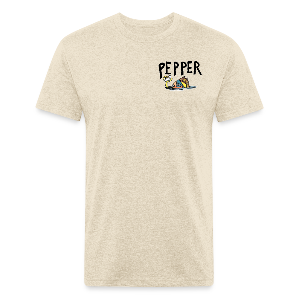 Peper Fish F/ Big Fish B T-Shirt by Next Level - heather cream