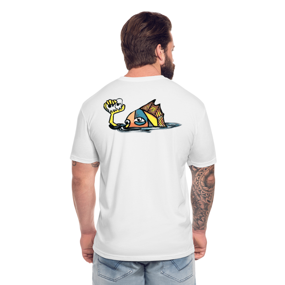Peper Drip F/ Fish B T-Shirt by Next Level - white