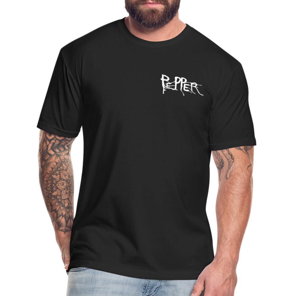 Peper Drip F/ Fish B T-Shirt by Next Level - black