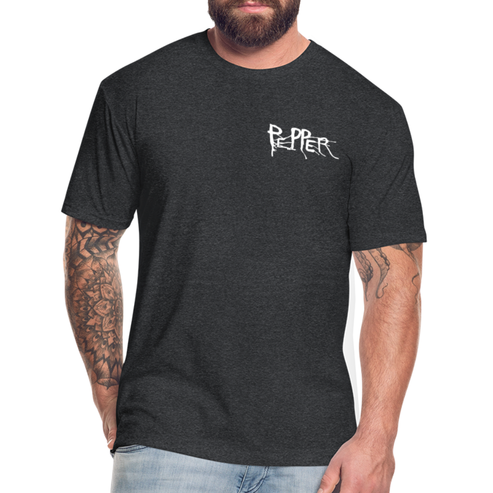 Peper Drip F/ Fish B T-Shirt by Next Level - heather black