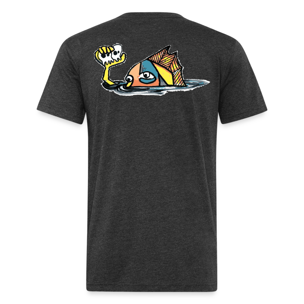 Peper Drip F/ Fish B T-Shirt by Next Level - heather black