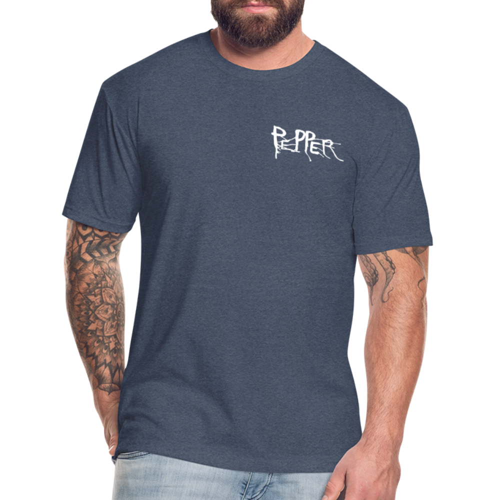Peper Drip F/ Fish B T-Shirt by Next Level - heather navy