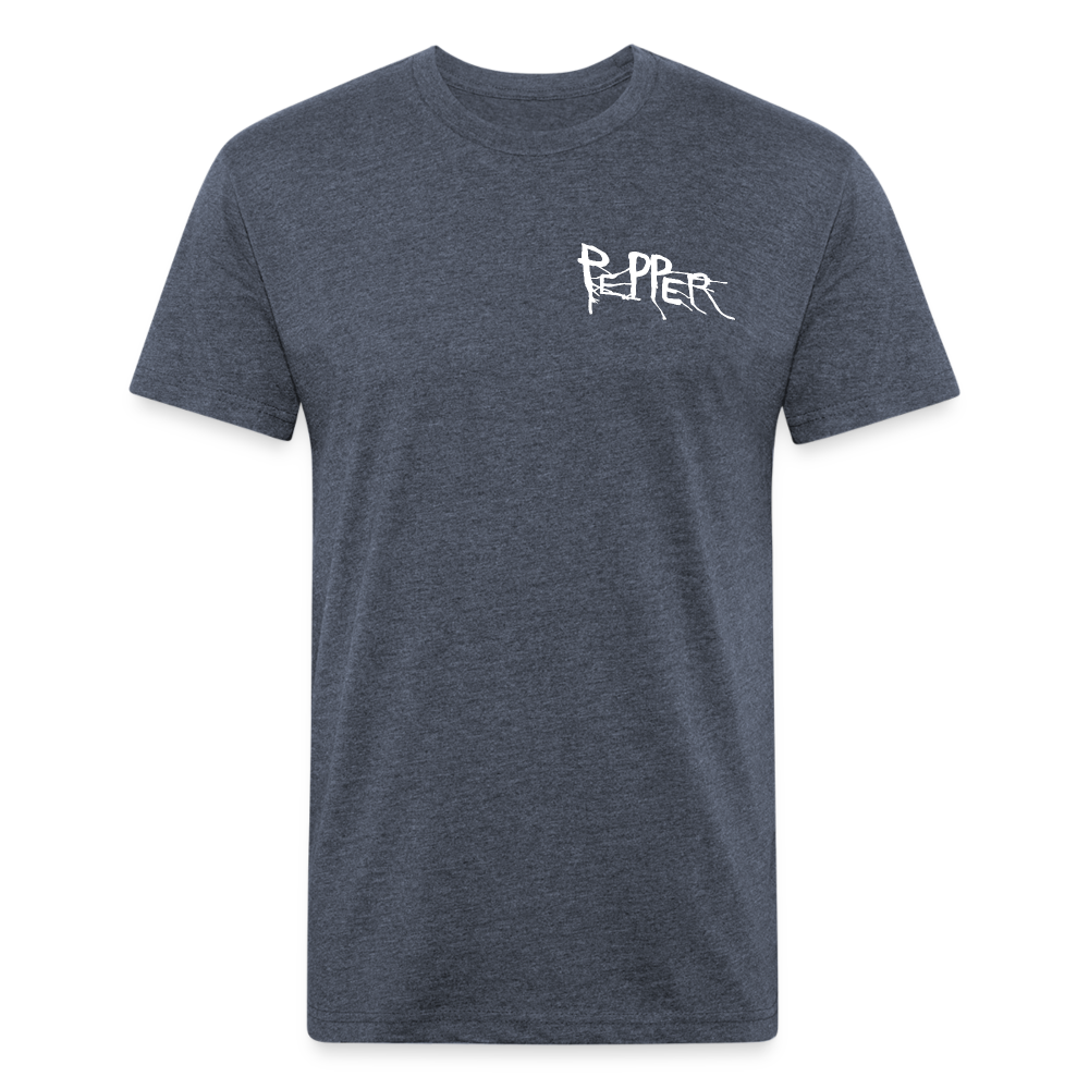 Peper Drip F/ Fish B T-Shirt by Next Level - heather navy
