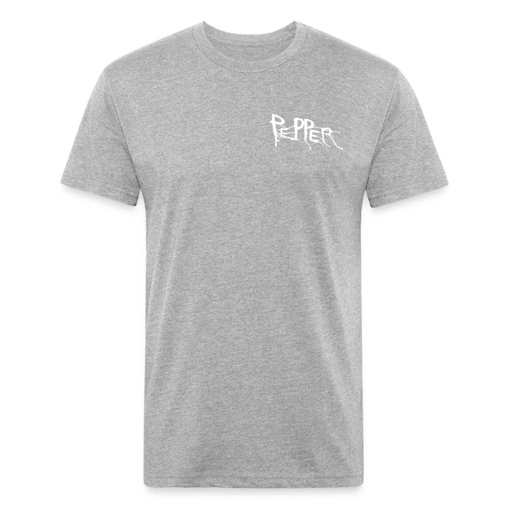 Peper Drip F/ Fish B T-Shirt by Next Level - heather gray