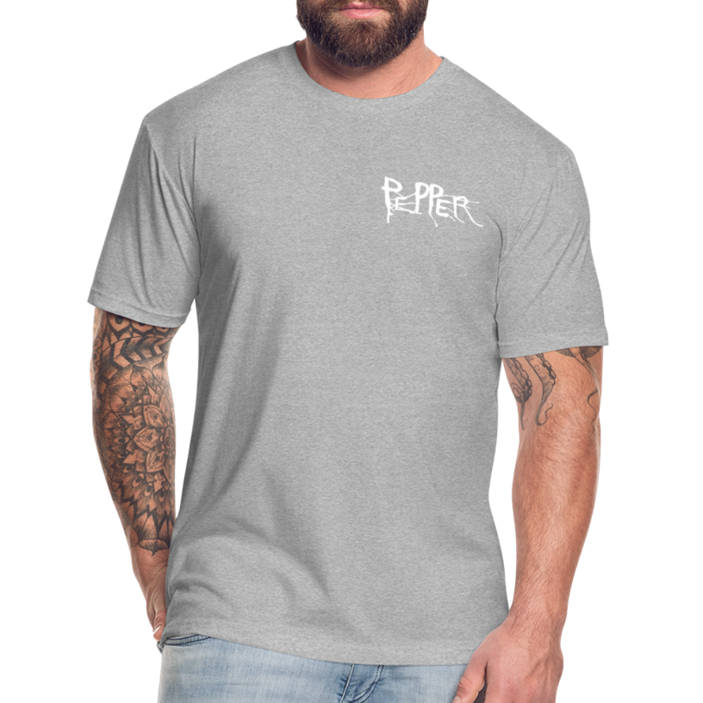 Peper Drip F/ Fish B T-Shirt by Next Level - heather gray