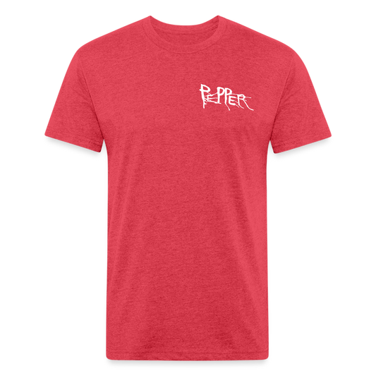 Peper Drip F/ Fish B T-Shirt by Next Level - heather red