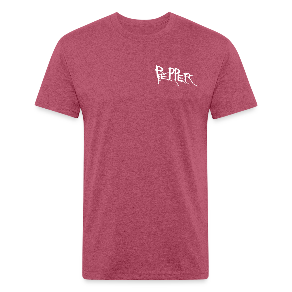 Peper Drip F/ Fish B T-Shirt by Next Level - heather burgundy
