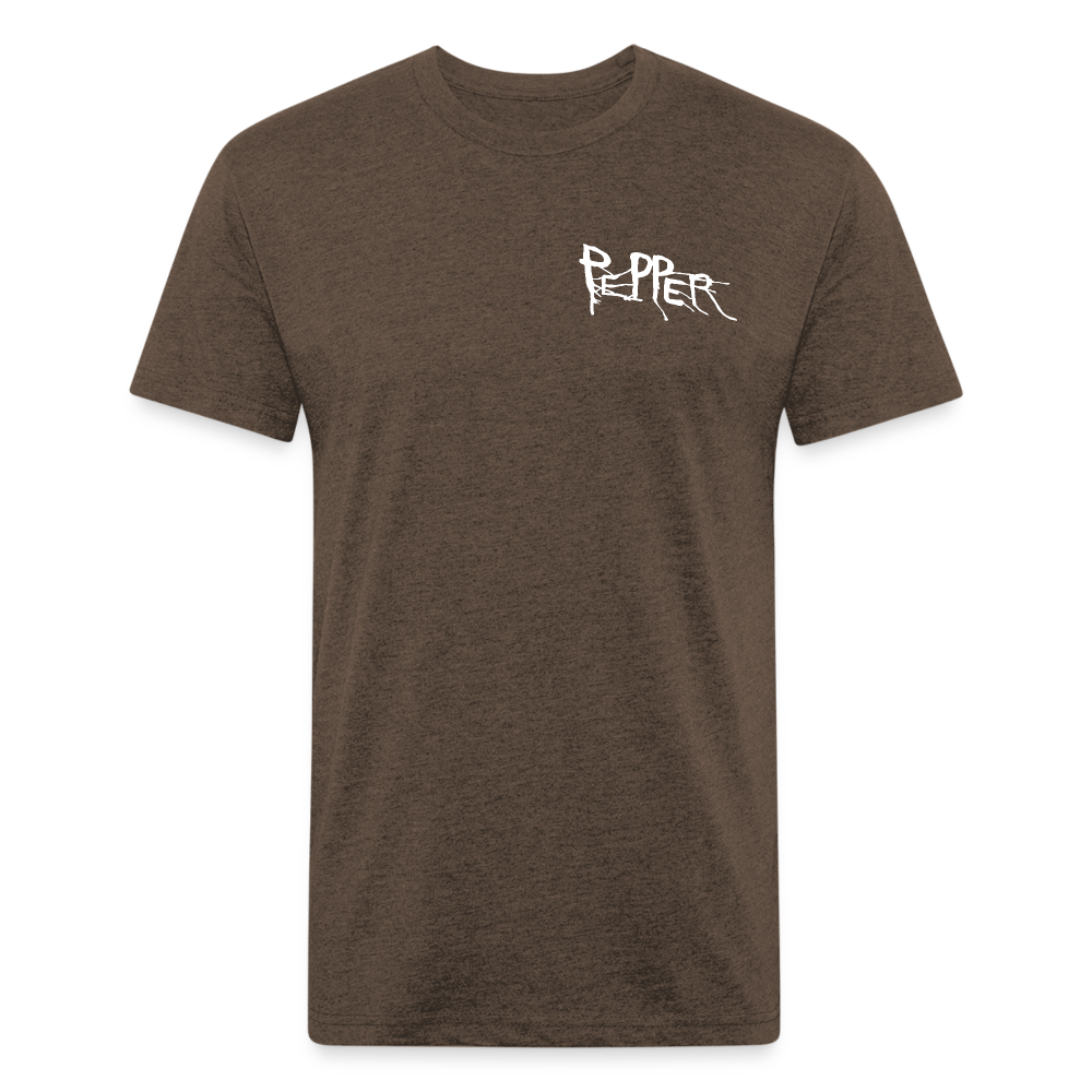 Peper Drip F/ Fish B T-Shirt by Next Level - heather espresso