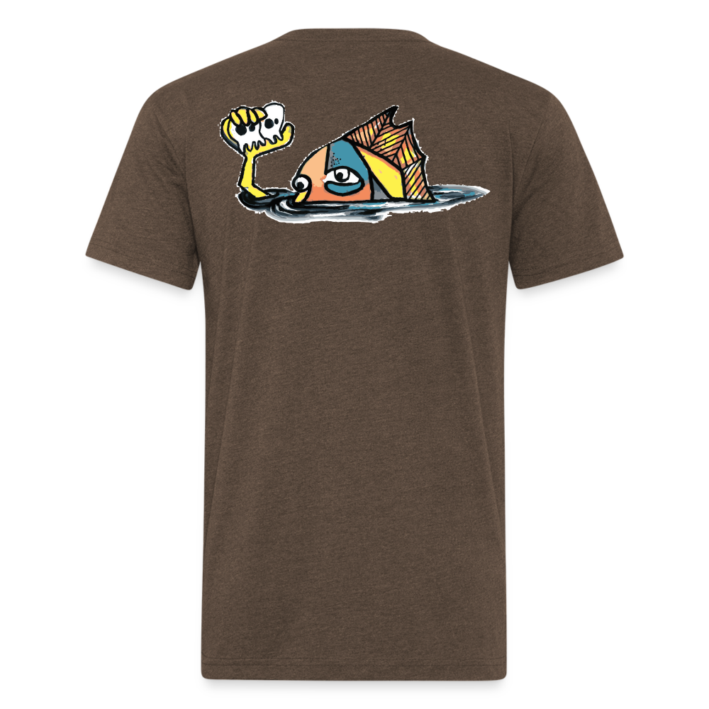 Peper Drip F/ Fish B T-Shirt by Next Level - heather espresso
