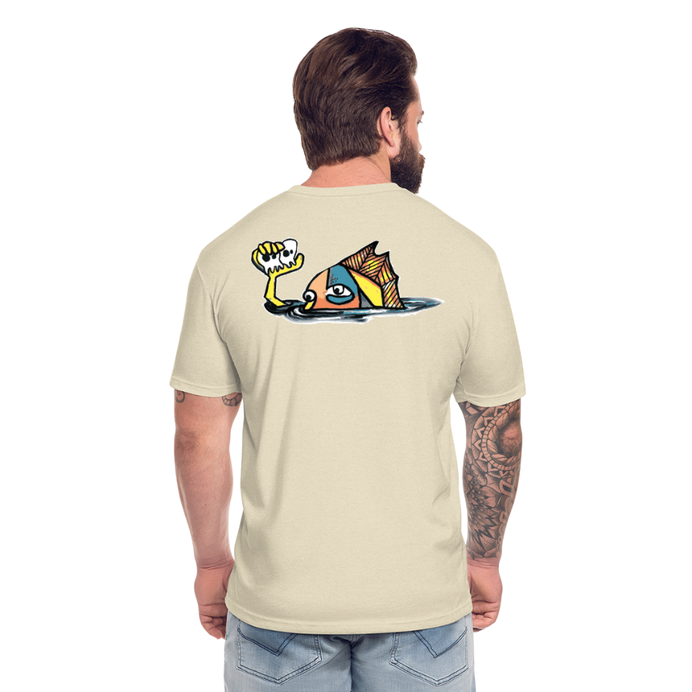 Peper Drip F/ Fish B T-Shirt by Next Level - heather cream