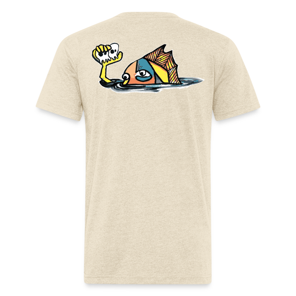 Peper Drip F/ Fish B T-Shirt by Next Level - heather cream
