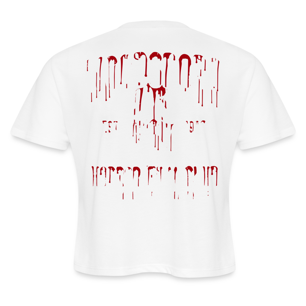 Woodsboro Women's Cropped T-Shirt - white