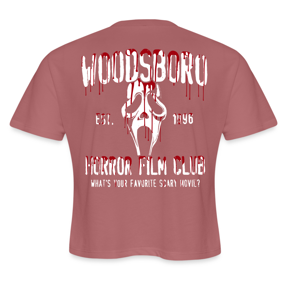 Woodsboro Women's Cropped T-Shirt - mauve