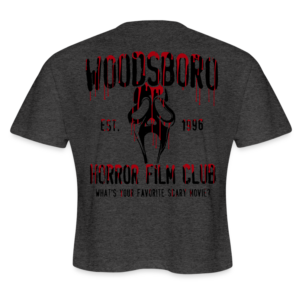 Woodsboro Black Bk Women's Cropped T-Shirt - deep heather