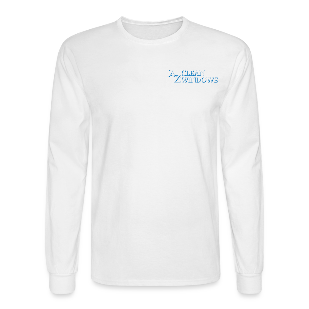Az Flat Men's Long Sleeve T-Shirt - white