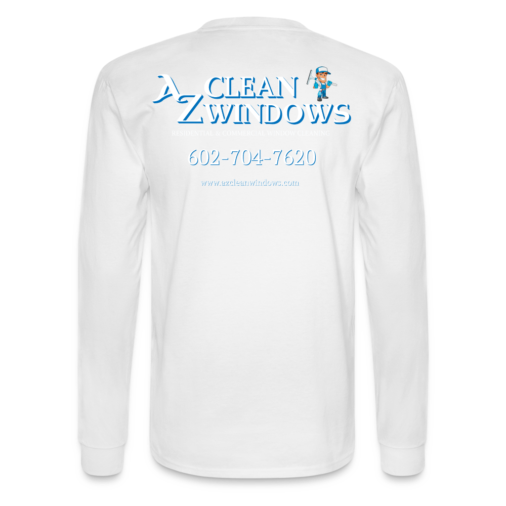 Az Flat Men's Long Sleeve T-Shirt - white