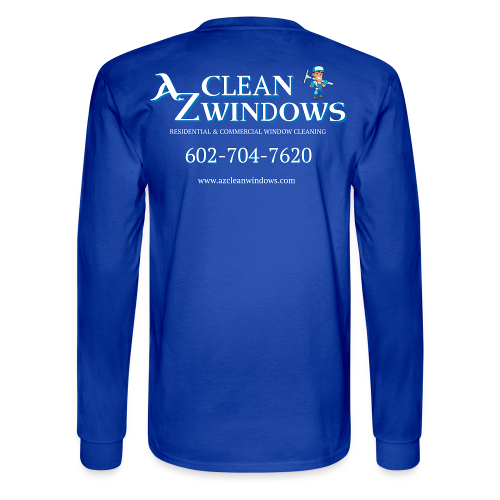 Az Flat Men's Long Sleeve T-Shirt - royal blue
