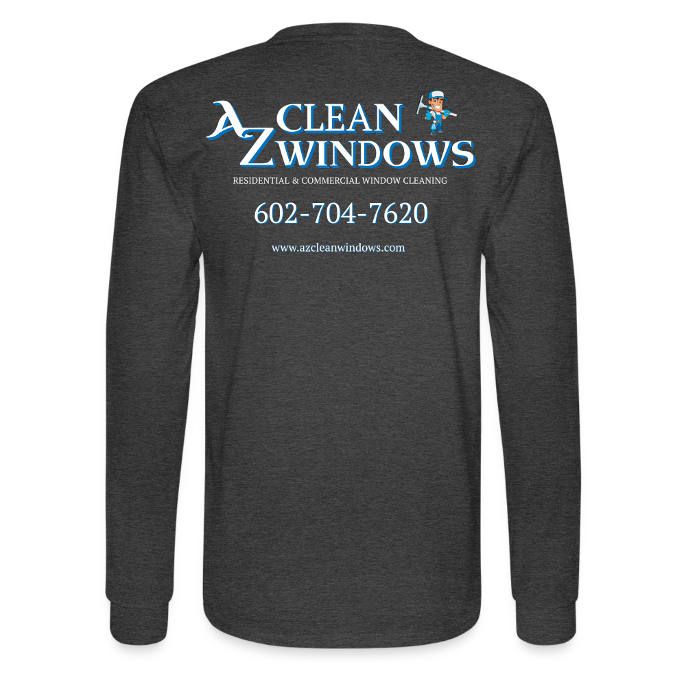 Az Flat Men's Long Sleeve T-Shirt - heather black
